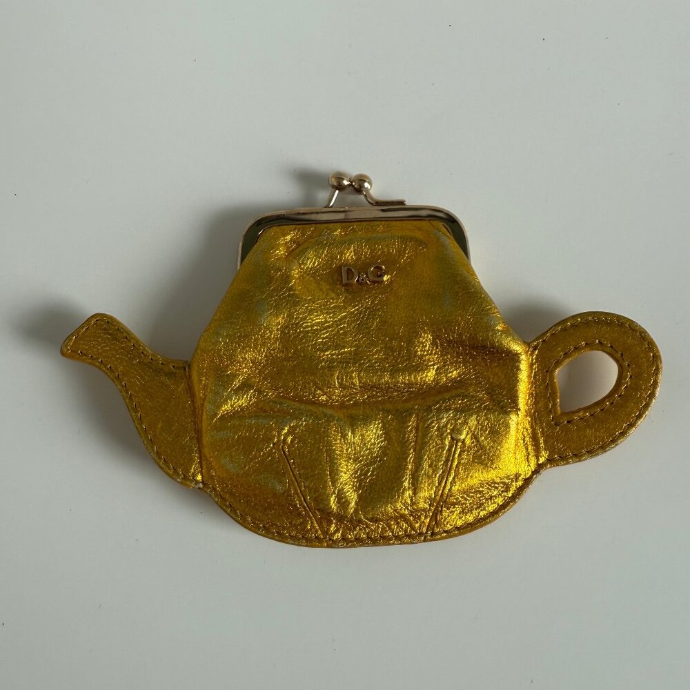 Dolce & Gabbana Gold Teapot Coin Purse